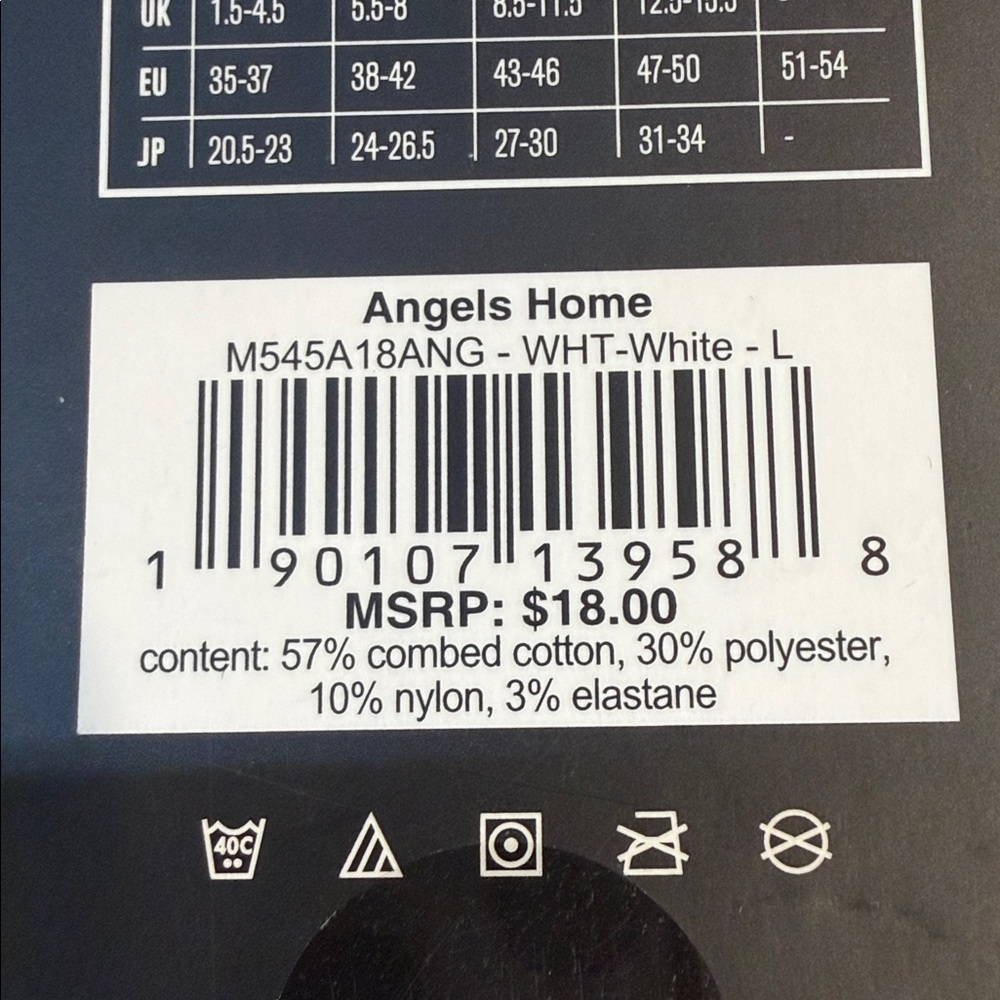Stance White Angels Socks-Large - Picture 7 of 7